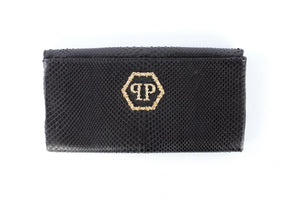 PHILIPP PLEIN BLACK PYTHON CLUTCH
