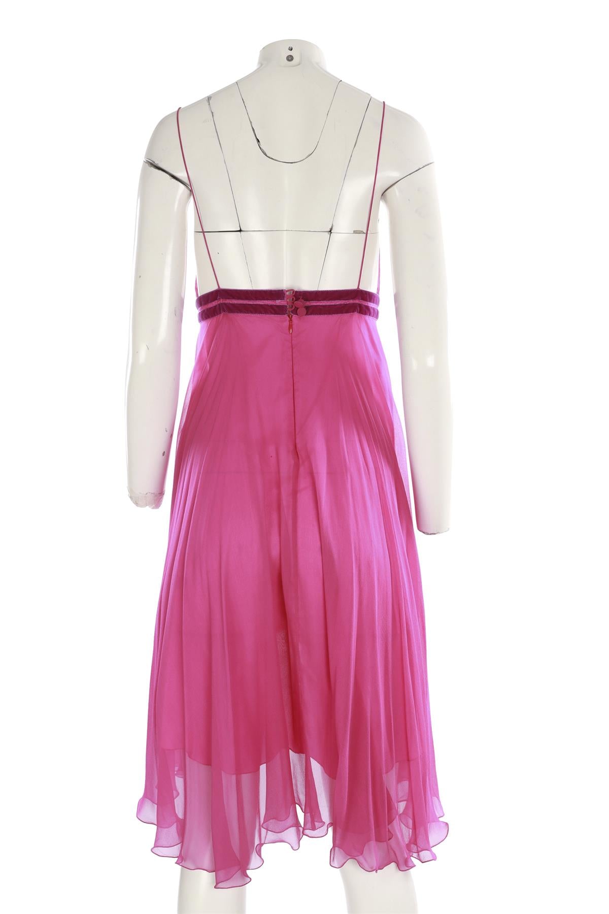 MATTHEW WILLIAMSON PINK SILK MINI DRESS UK 10