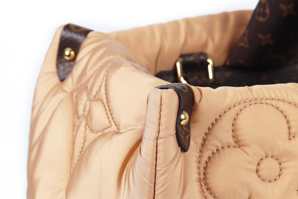 LOUIS VUITTON TAN 2021 ONTHEGO GM MONOGRAM NYLON TOTE BAG