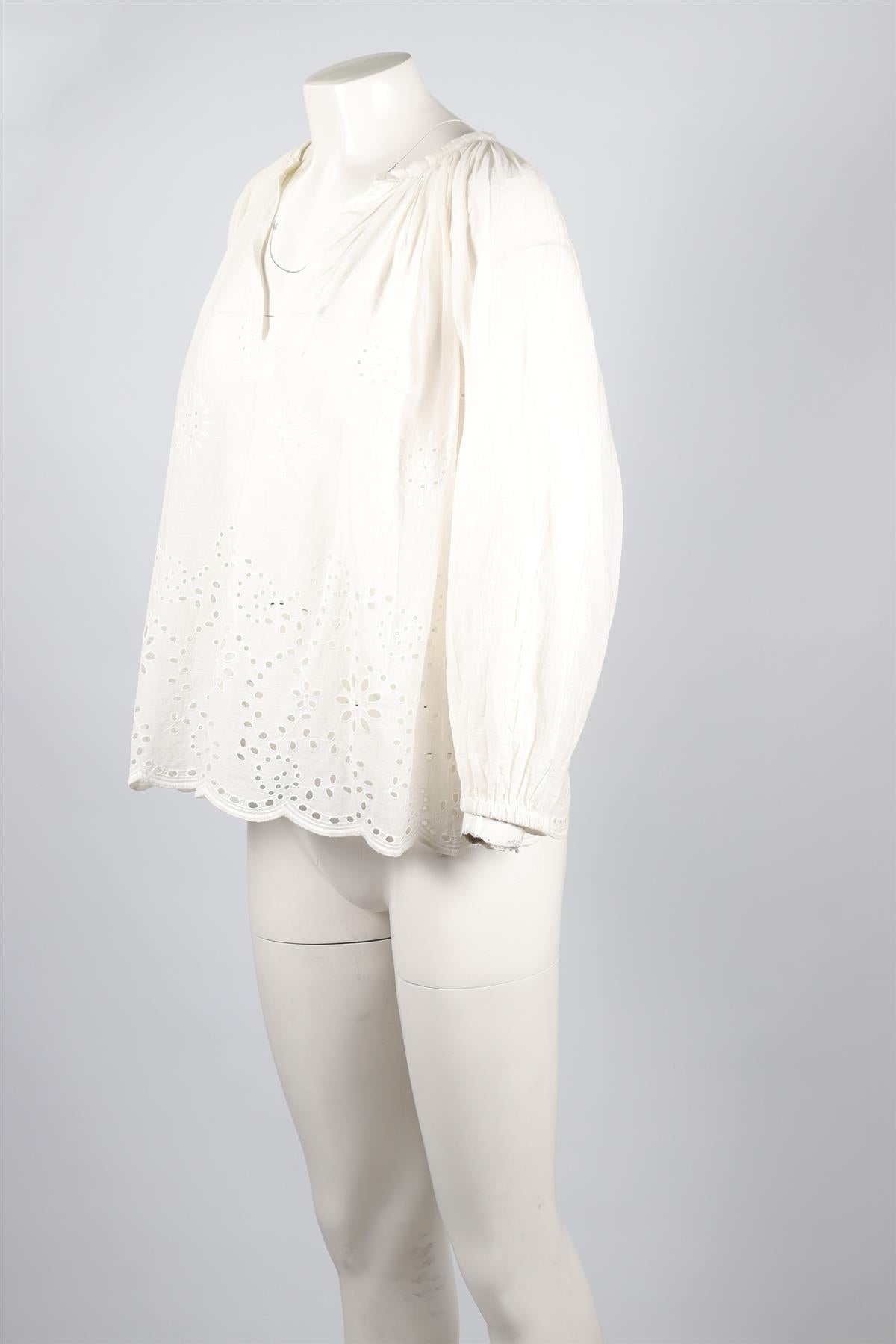 NILI LOTAN WHITE COTTON TOP SMALL