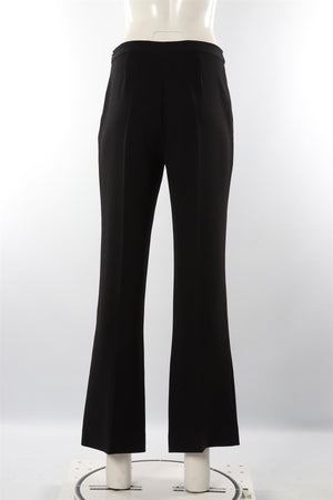 DIANE VON FURSTENBERG BLACK CREPE STRAIGHT LEG PANTS US 6 UK 10