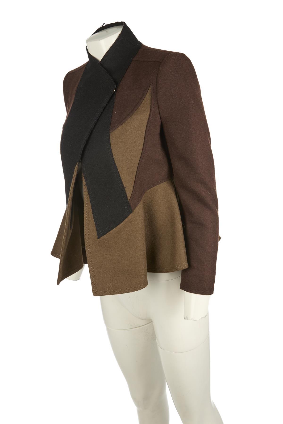 GIVENCHY BROWN 2011 WOOL JACKET FR 36 UK 8
