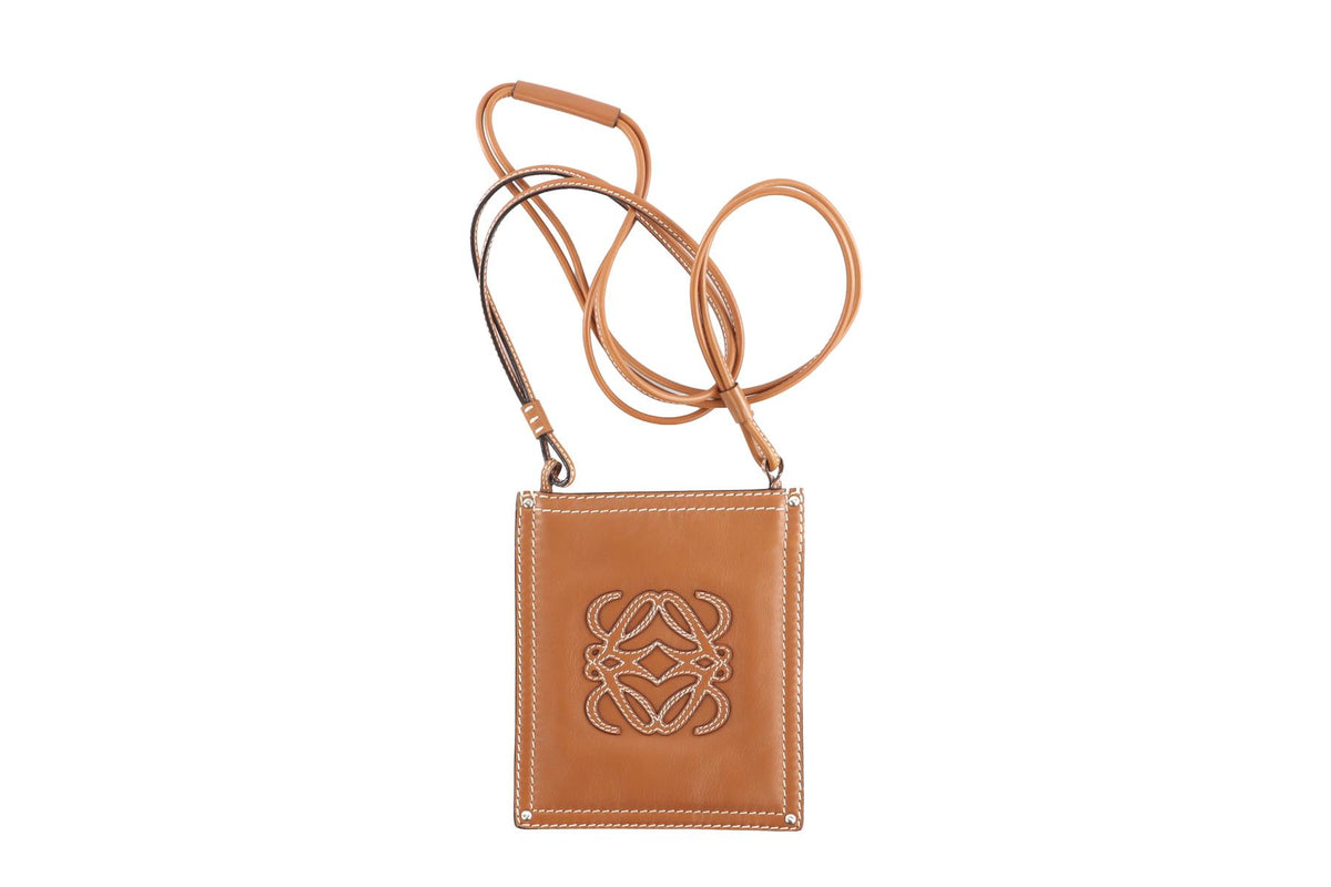 LOEWE BROWN ANAGRAM LEATHER CROSSBODY BAG