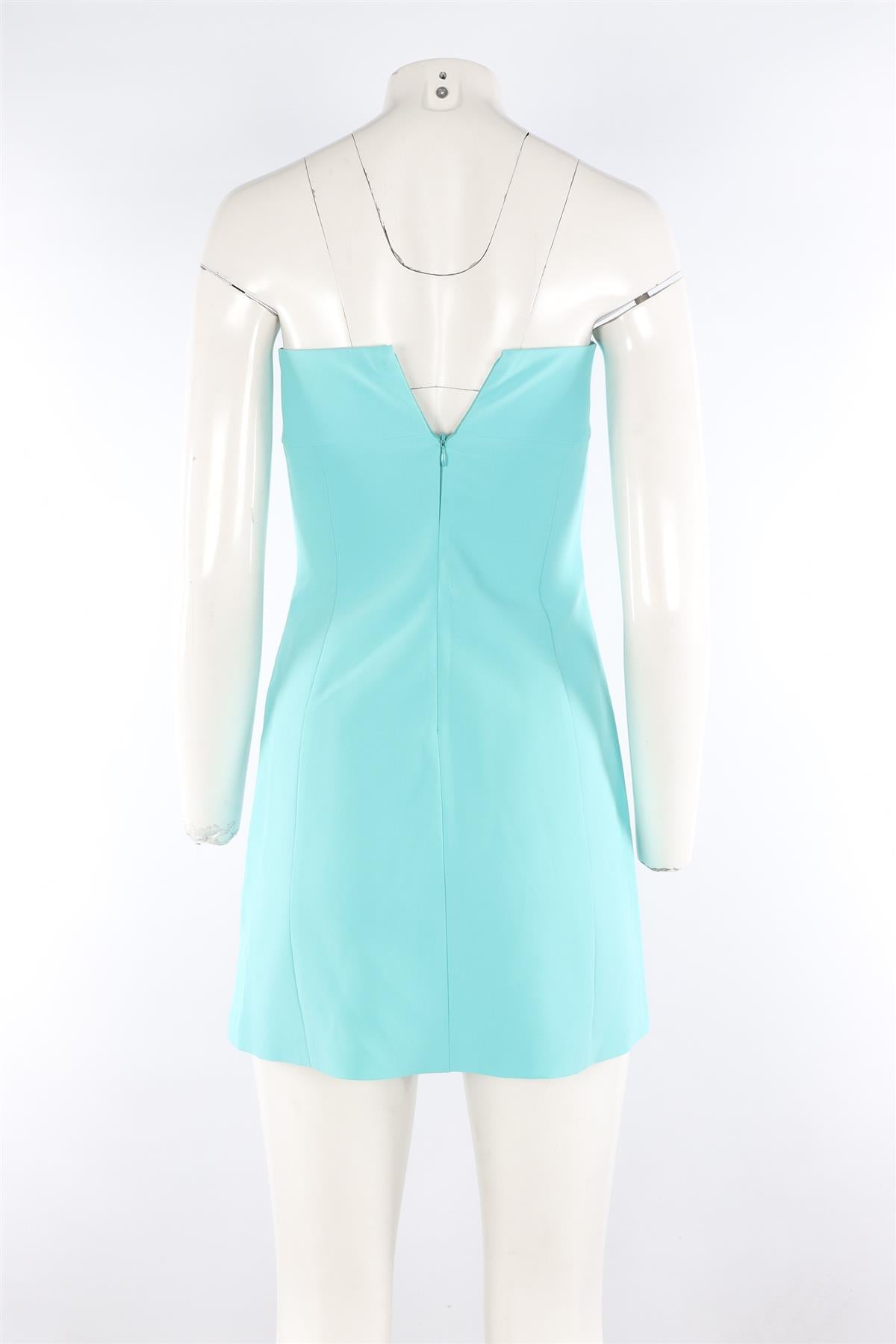 AMANDA UPRICHARD BLUE CREPE MINI DRESS XSMALL