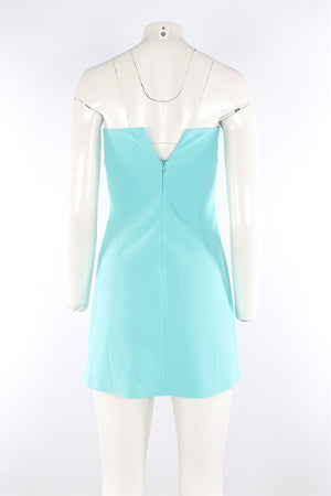 AMANDA UPRICHARD BLUE CREPE MINI DRESS XSMALL