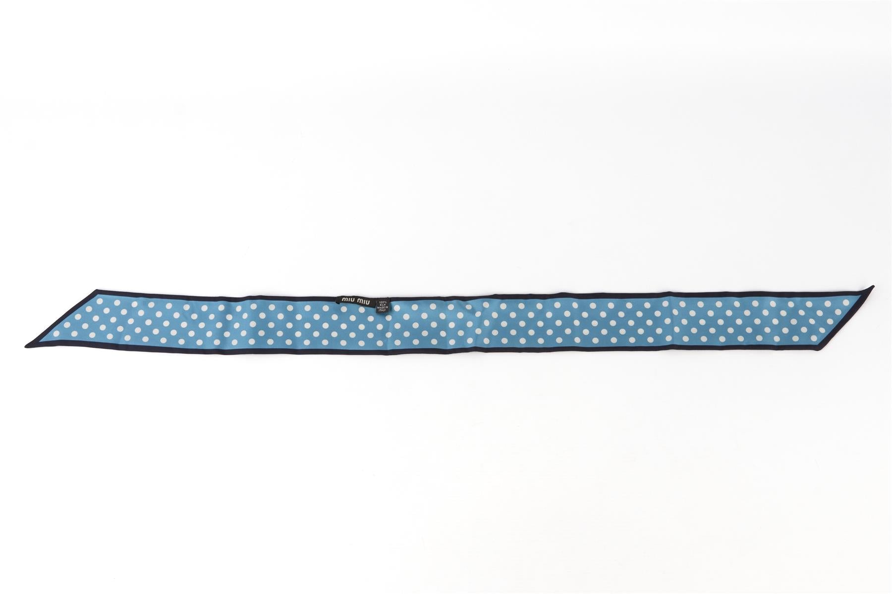 MIU MIU BLUE SILK SCARF