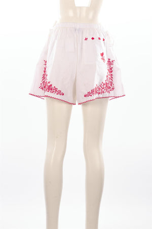 ALÉMAIS WHITE COTTON SHORTS AU 8 UK 8