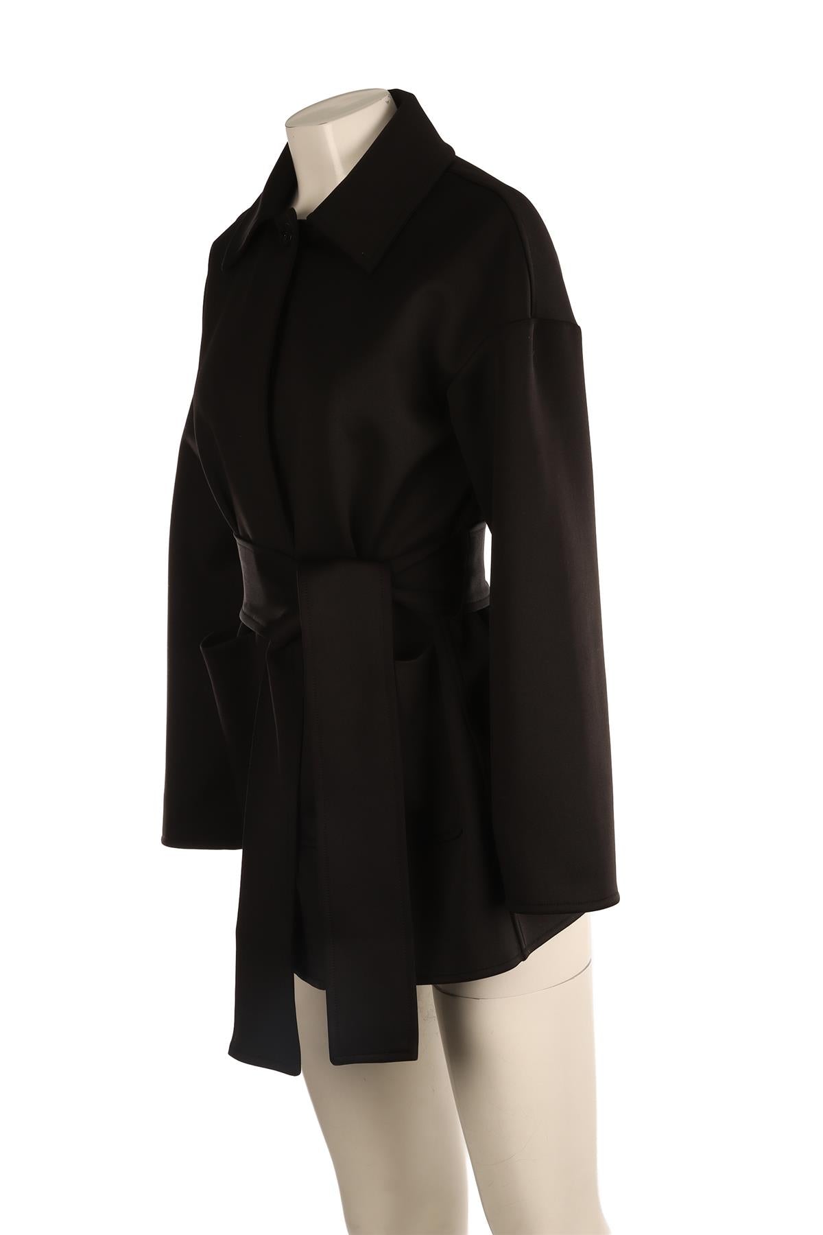 MAX MARA LEISURE BLACK CREPE JACKET MEDIUM