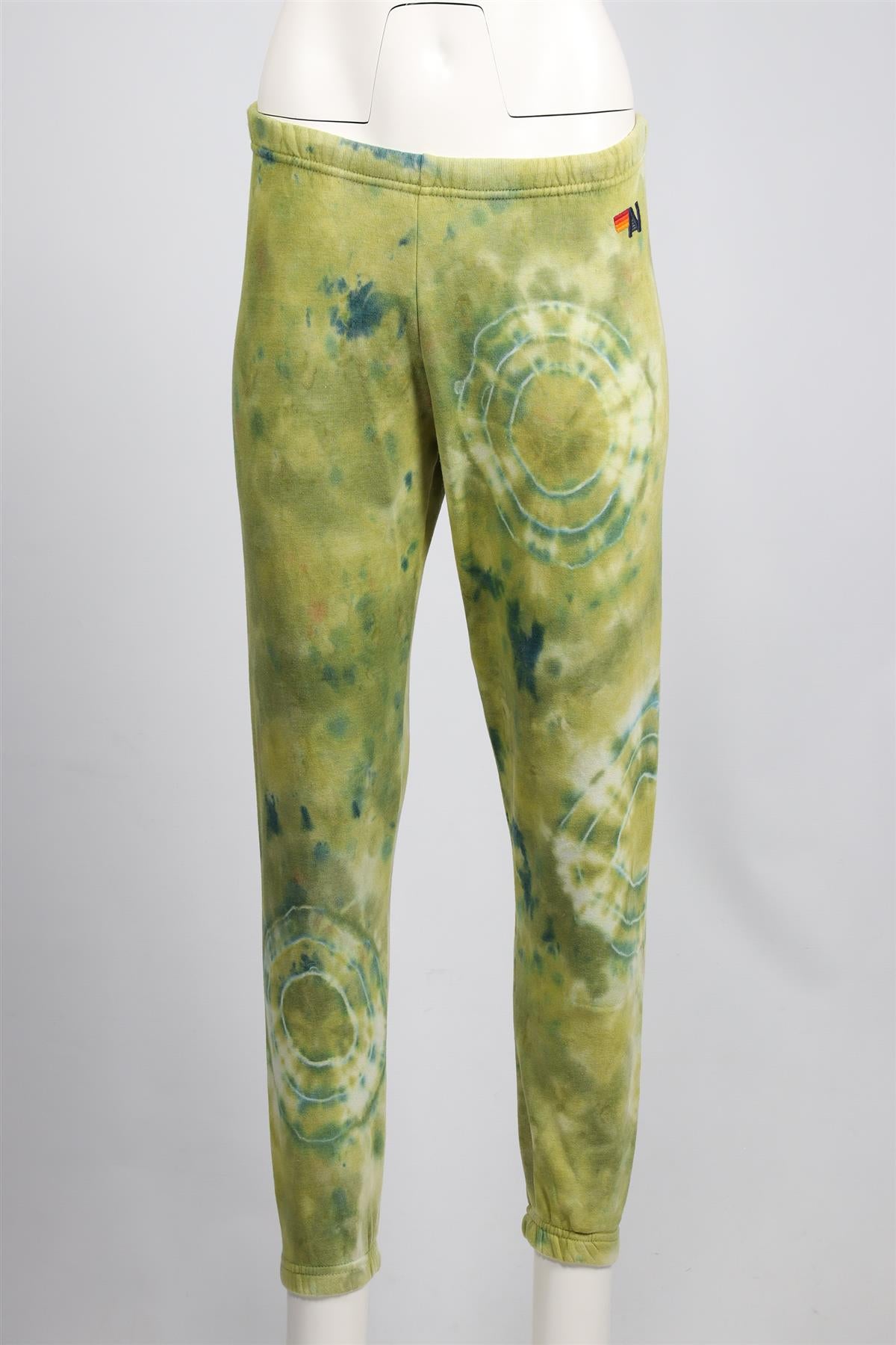 AVIATOR NATION GREEN COTTON BLEND TRACK PANTS XSMALL