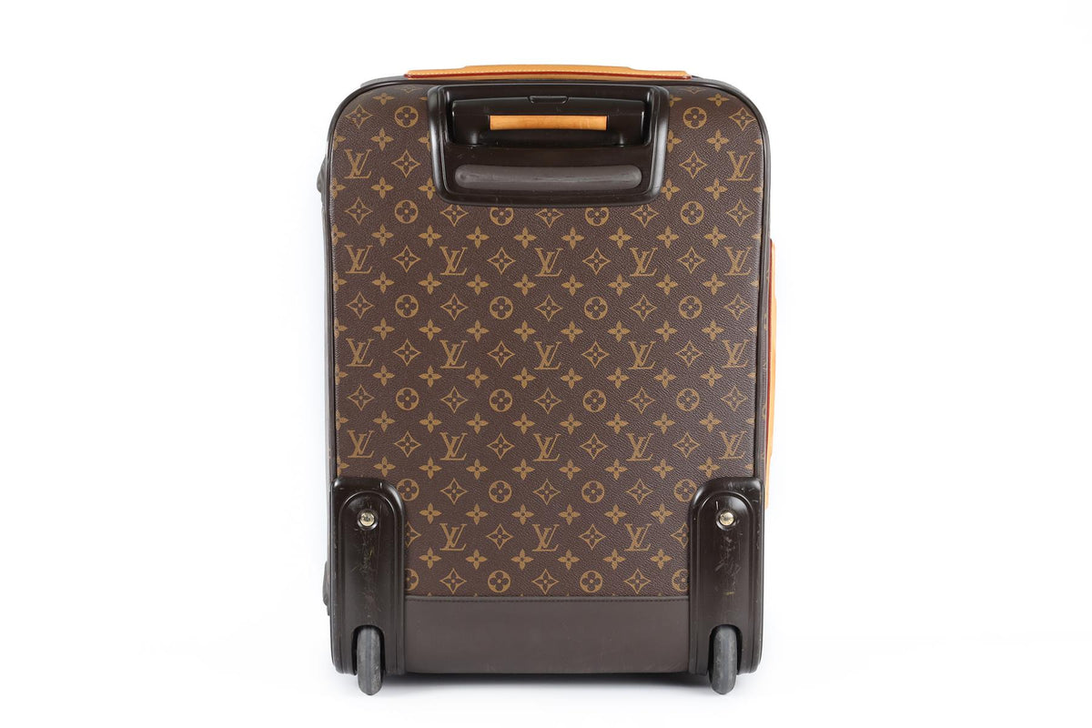LOUIS VUITTON BROWN 2013 PEGASE LEGERE 55 MONOGRAM COATED CANVAS SUITCASE