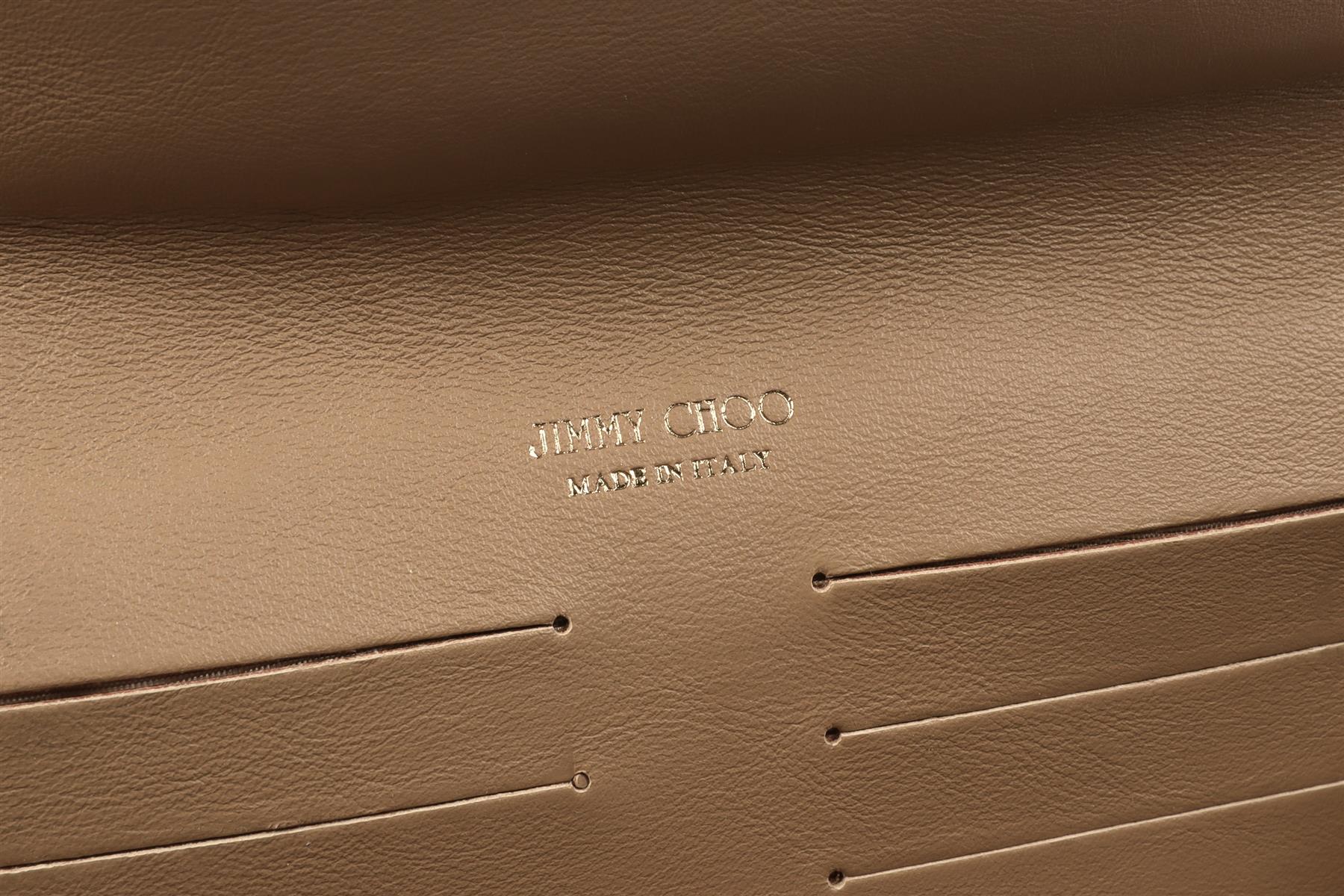 JIMMY CHOO GOLD LEATHER SHOULDER BAG