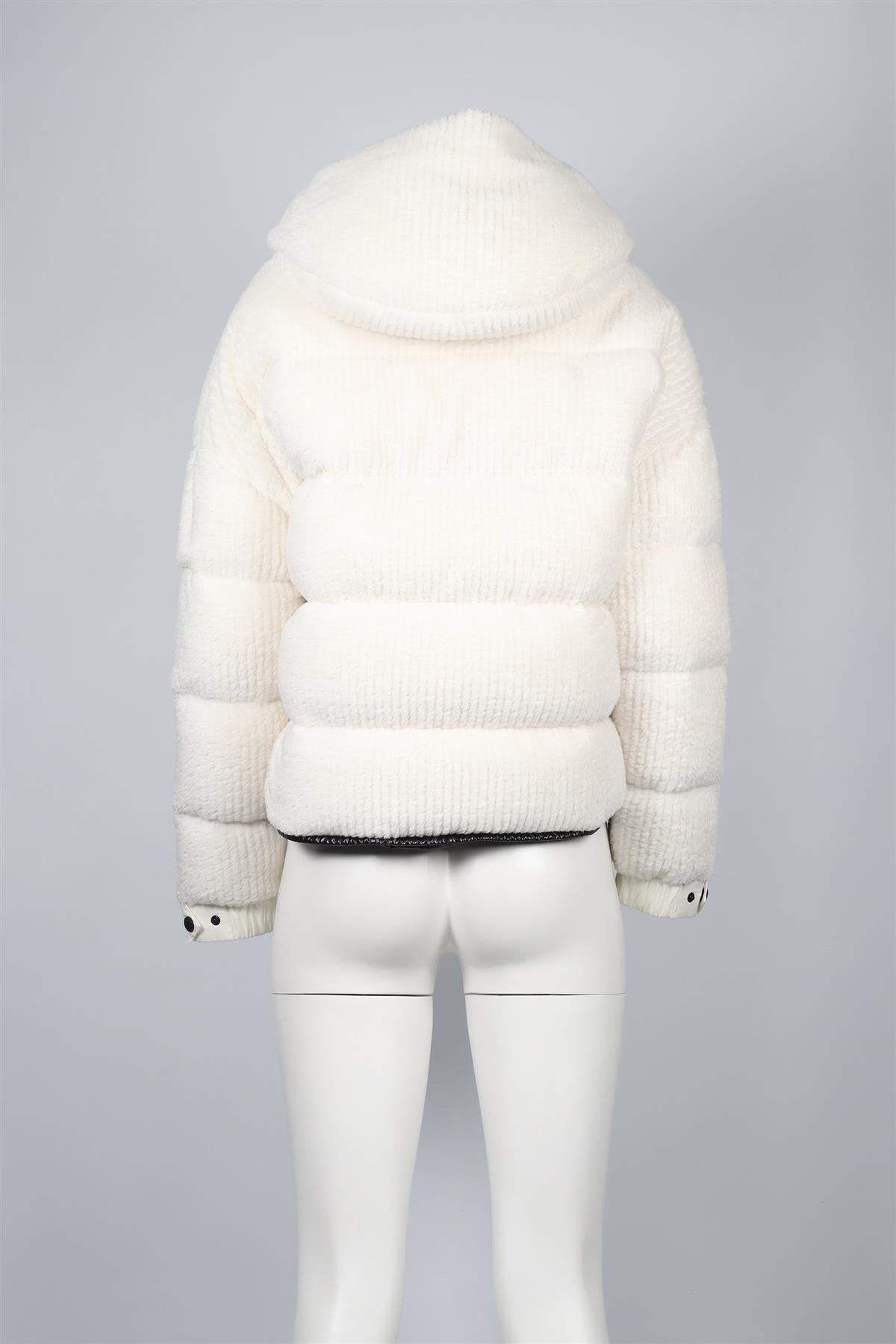 MONCLER GRENOBLE IVORY PADDED DOWN JACKET MEDIUM