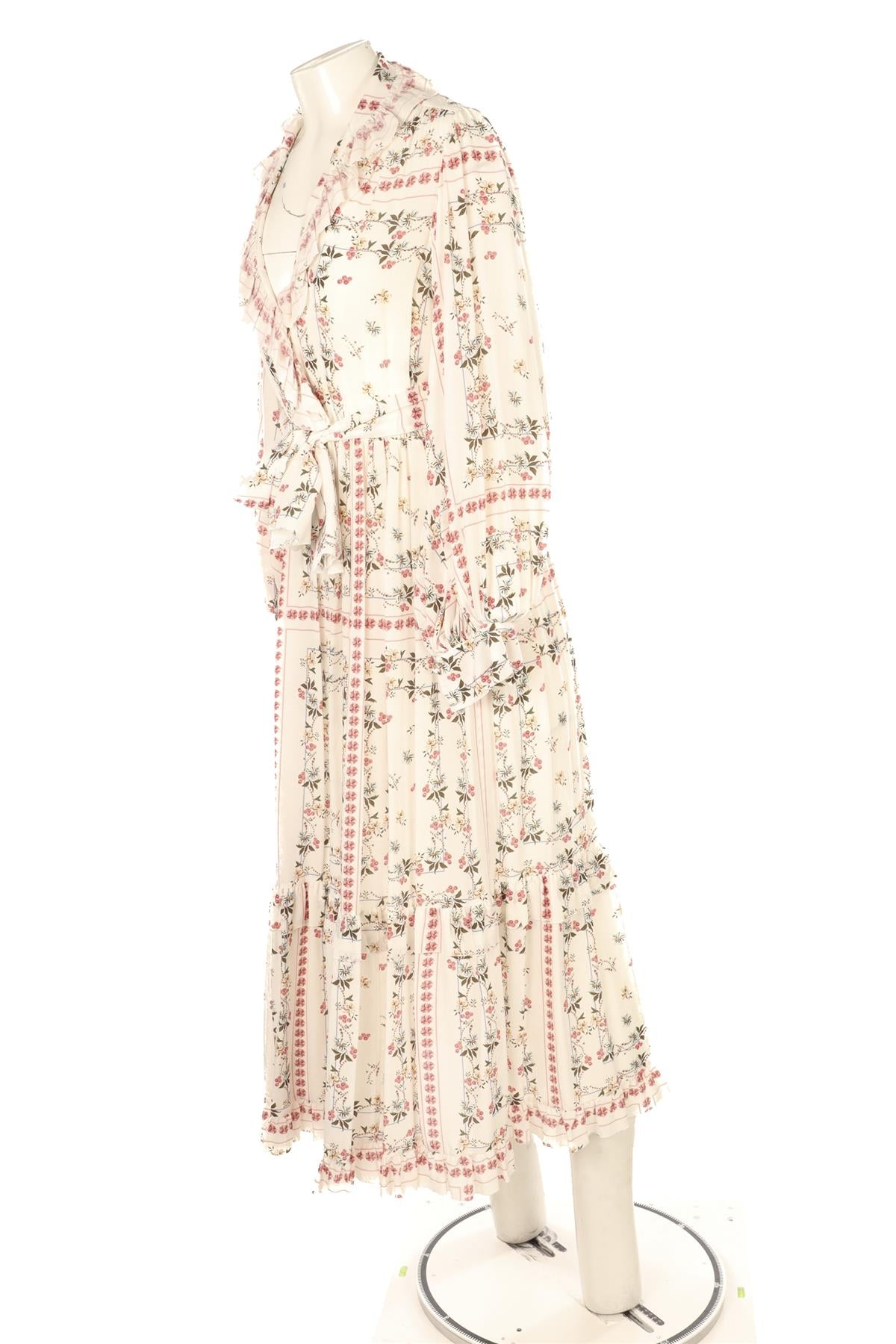 ETRO WHITE SILK MAXI DRESS IT 42 UK 10