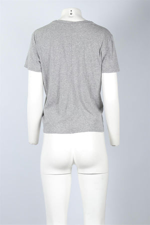 THE ROW GREY COTTON T-SHIRT MEDIUM