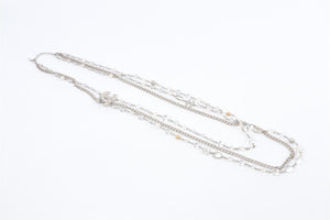 CHANEL SILVER 2015 CC CHAIN NECKLACE