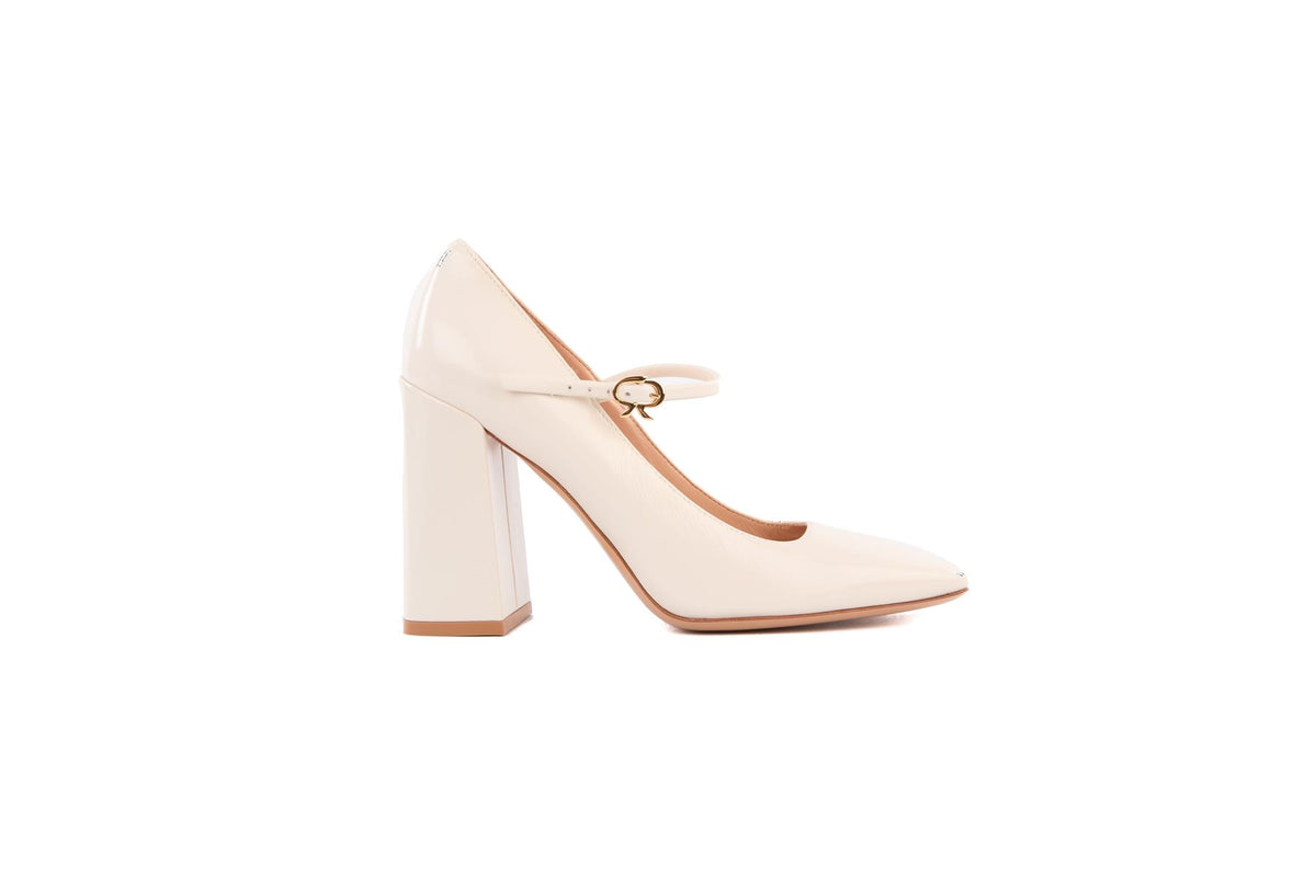 GIANVITO ROSSI WHITE LEATHER PUMPS EU 37 UK 4 US 7
