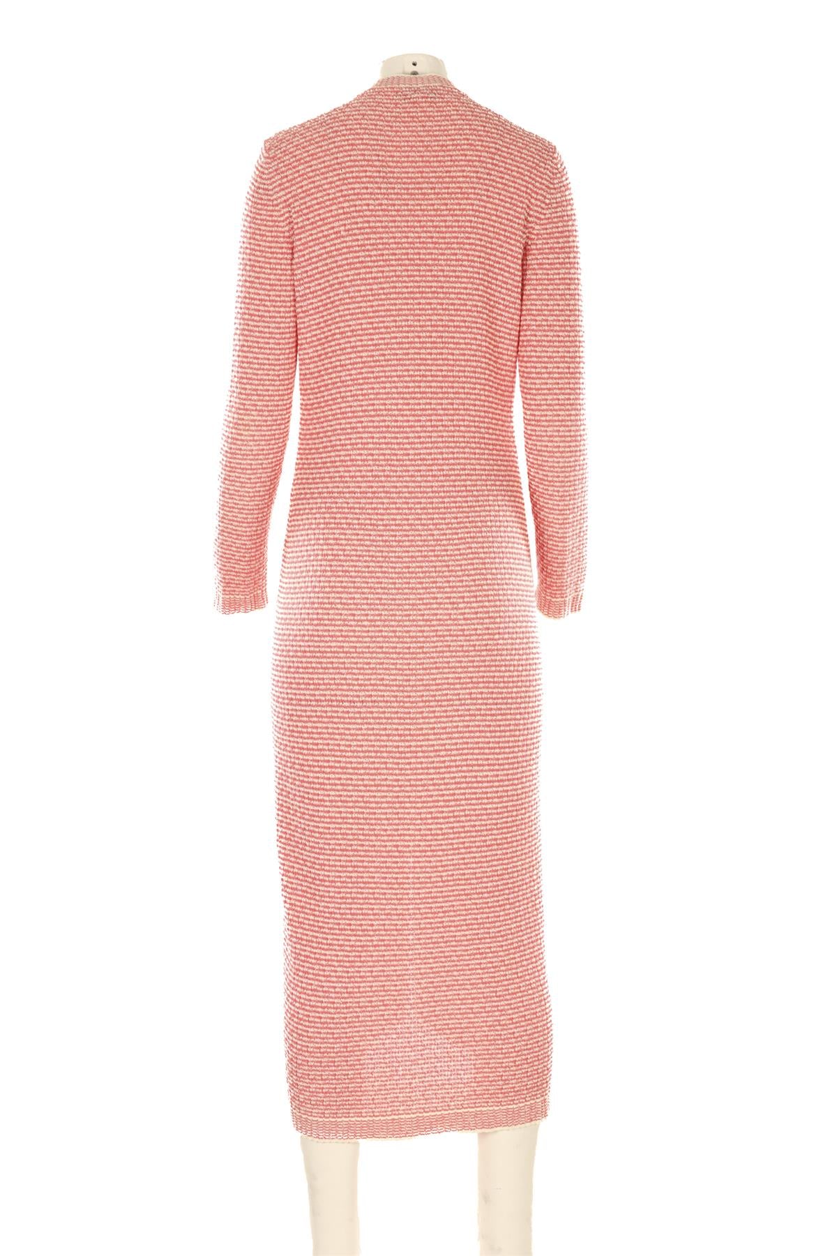 CHANEL PINK 2021 COTTON CARDIGAN FR 38 UK 10