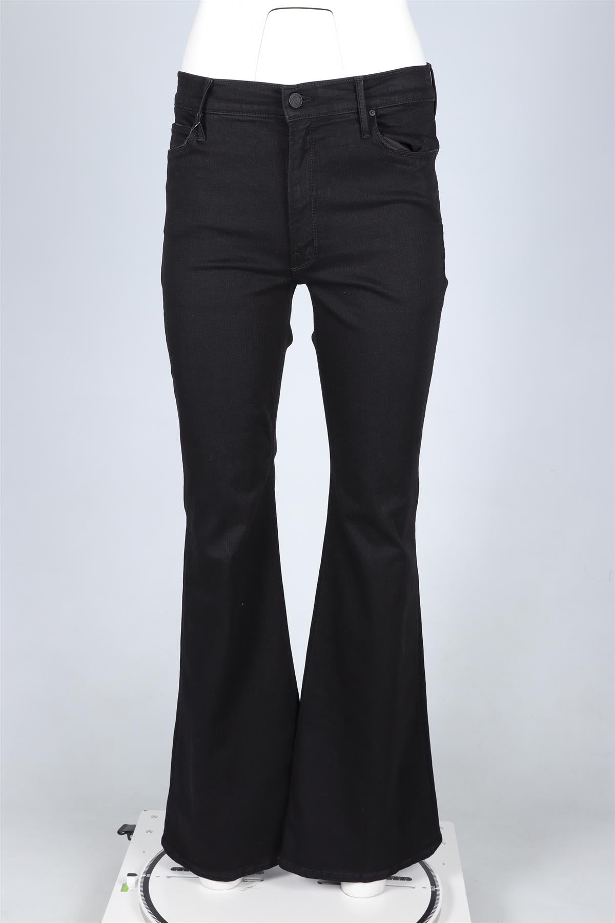 EILEEN FISHER BLACK WOVEN WIDE LEG PANTS MEDIUM