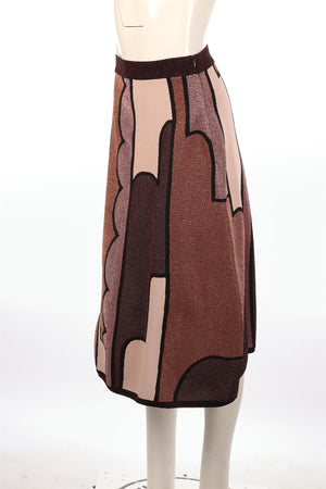 ROKSANDA MULTI KNIT MIDI SKIRT SMALL