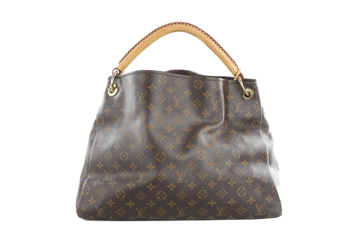 LOUIS VUITTON BROWN 2015 ARTSY GM MONOGRAM COAT CANVAS SHOULDER BAG