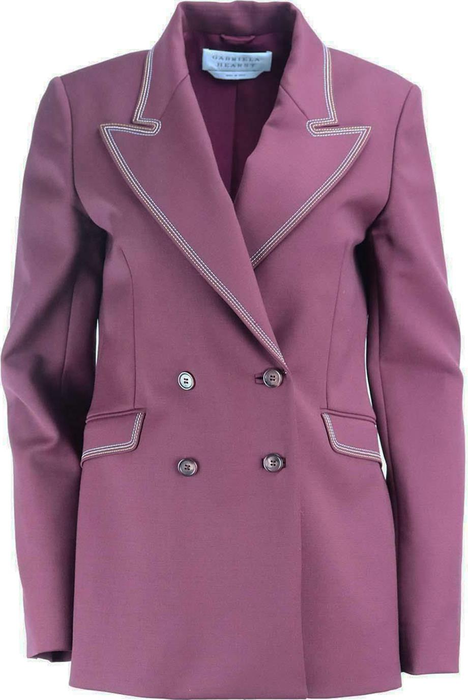 GABRIELA HEARST ANGELA DOUBLE BREASTED WOOL BLEND BLAZER US 8 UK 12