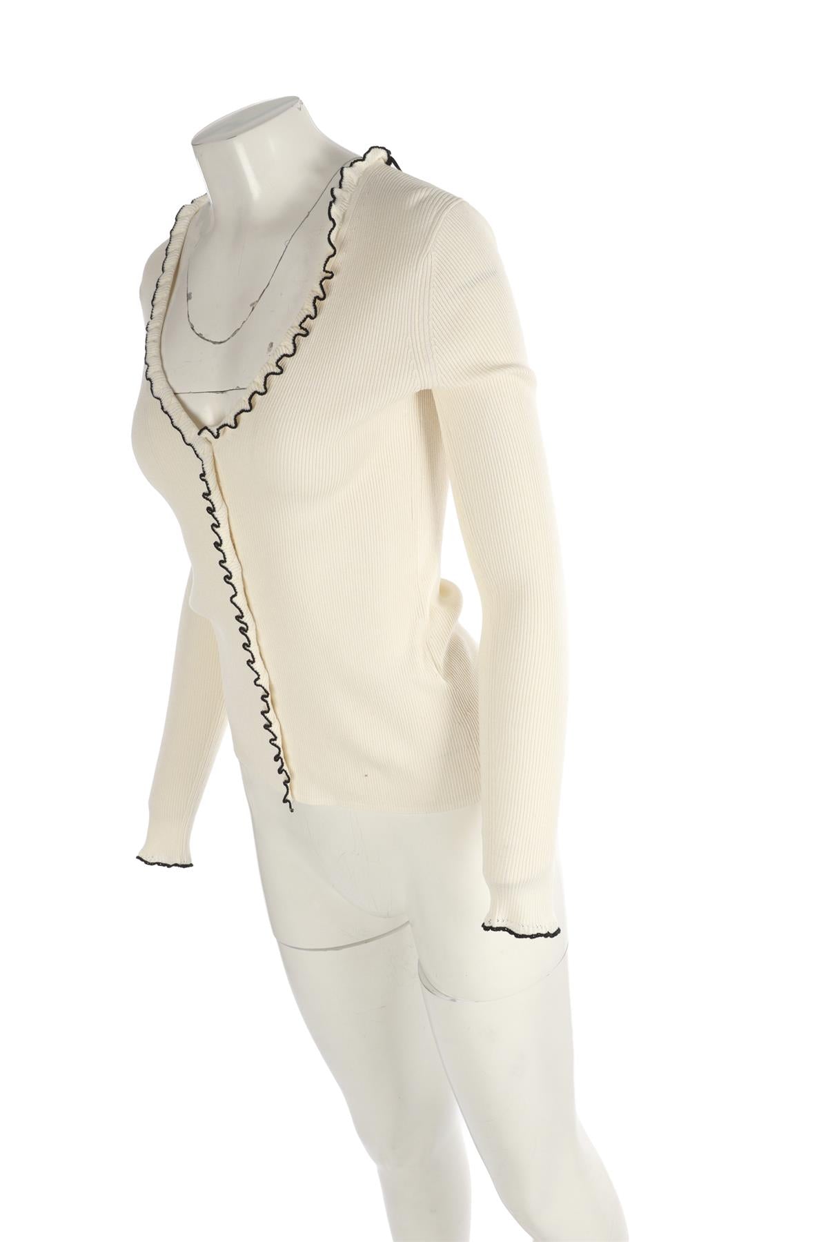 ISABEL MARANT CREAM COTTON CARDIGAN FR 38 UK 10
