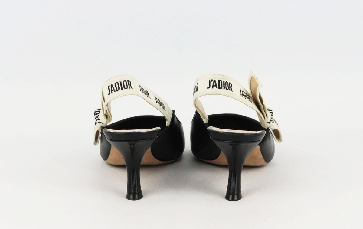 J'ADIOR LEATHER SLINGBACK PUMPS