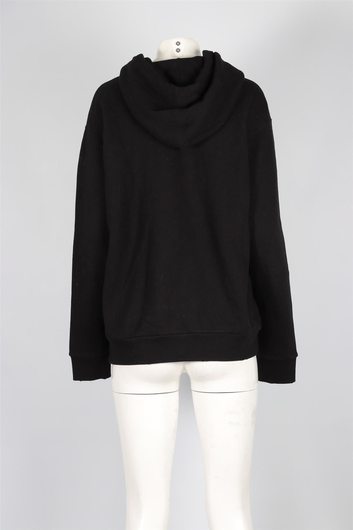 GUCCI BLACK COTTON HOODIE SMALL