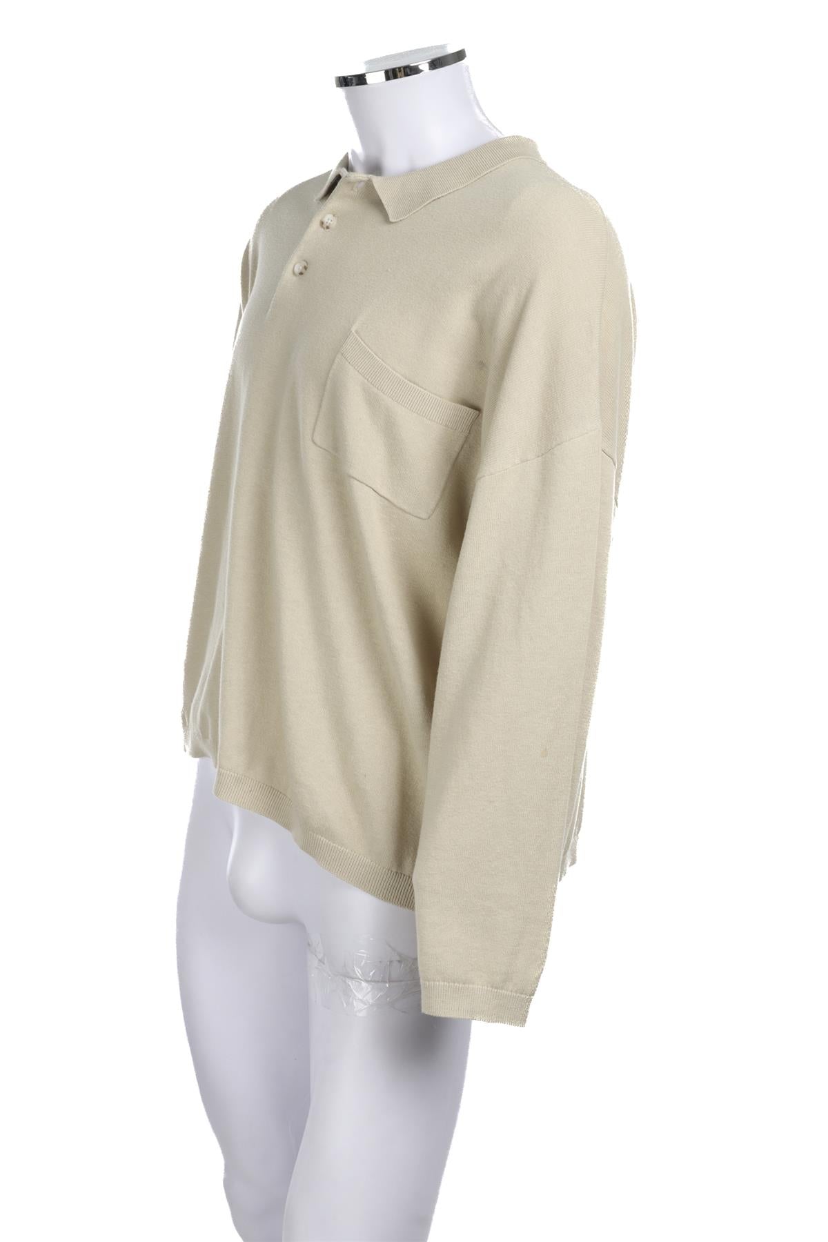COMMAS CREAM MENS COTTON JUMPER SMALL