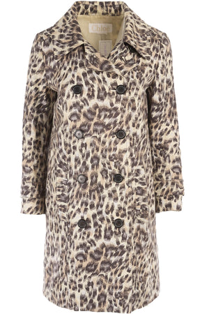 CHLOÉ BEIGE COTTON COAT LARGE