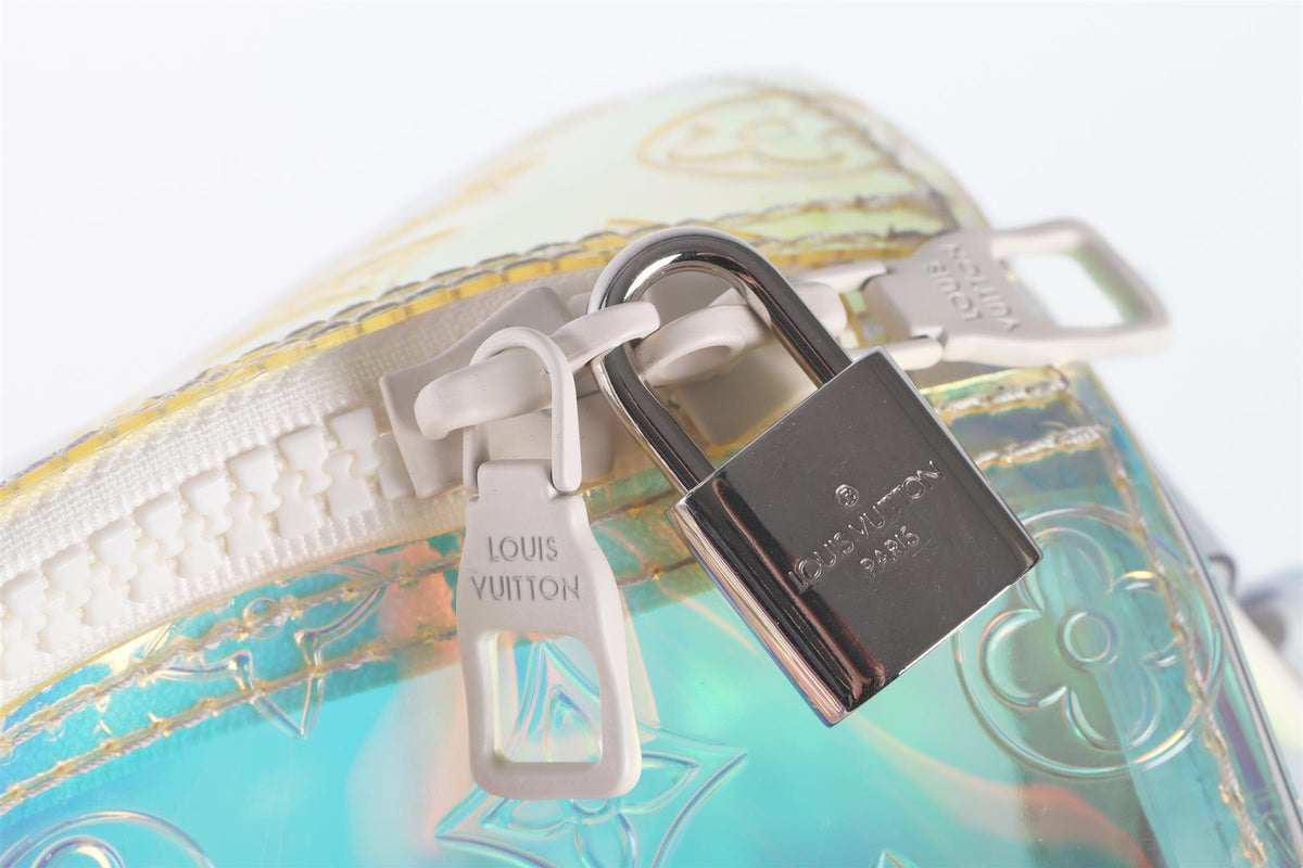 LOUIS VUITTON MULTI 2019 KEEPALL BANDOULIÈRE 50 PRISM MONOGRAM PVC TRAVEL BAG