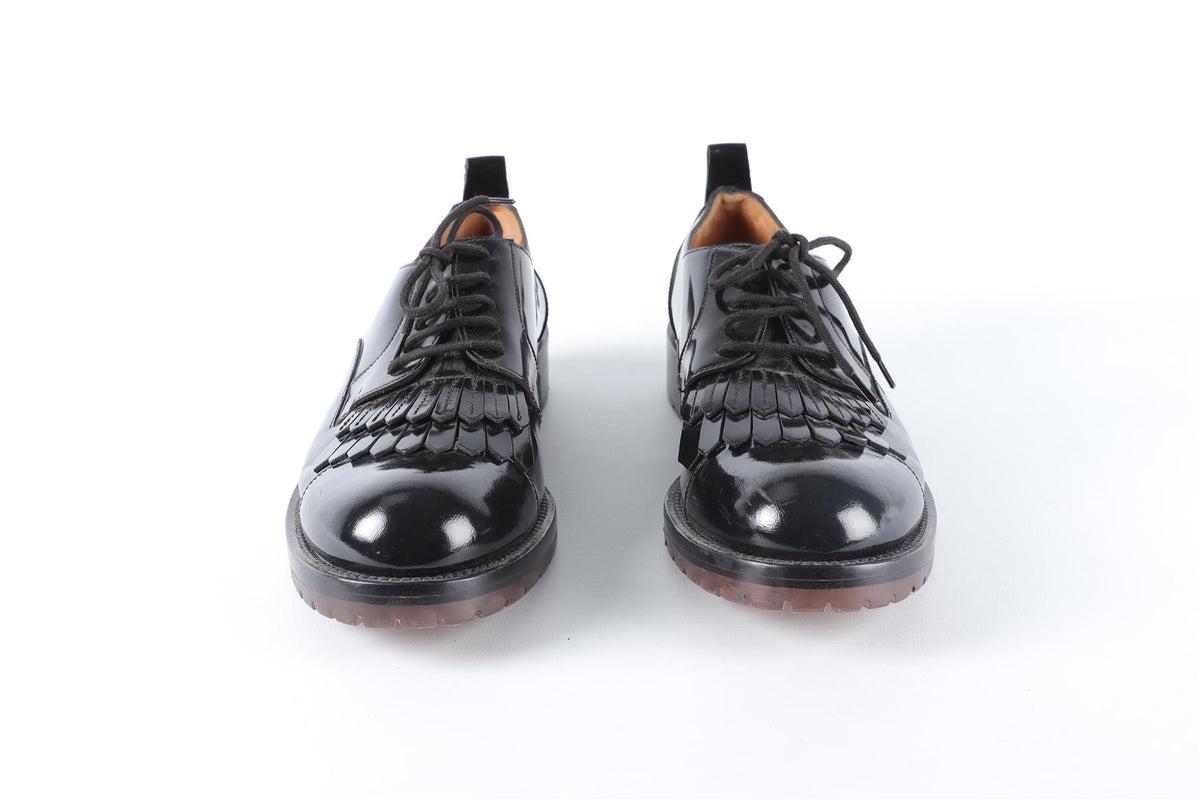 VALENTINO GARAVANI BLACK PANTENT LEATHER BROGUES EU 39 UK 6 US 9