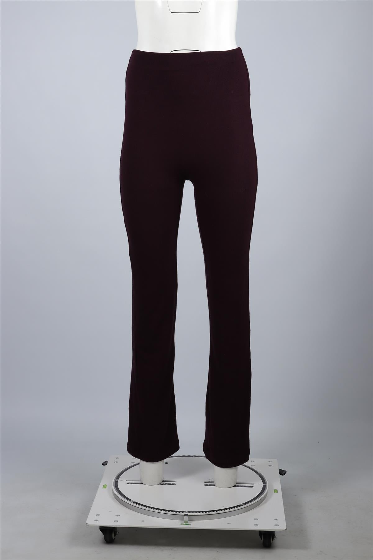 LESET PURPLE CASHMERE STRAIGHT LEG PANTS SMALL
