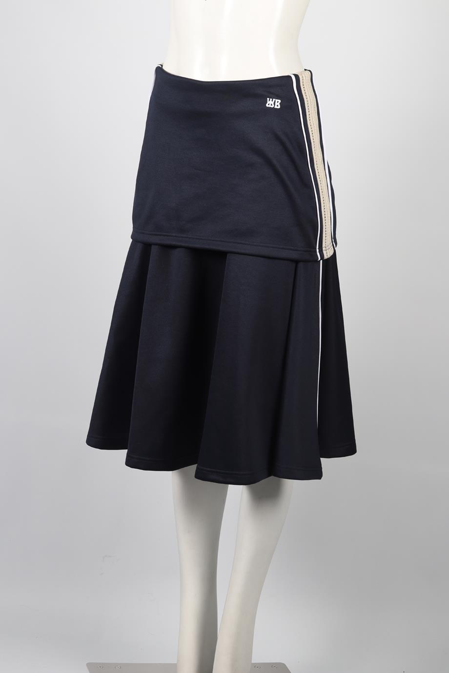 WALES BONNER JERSEY MIDI SKIRT XSMALL
