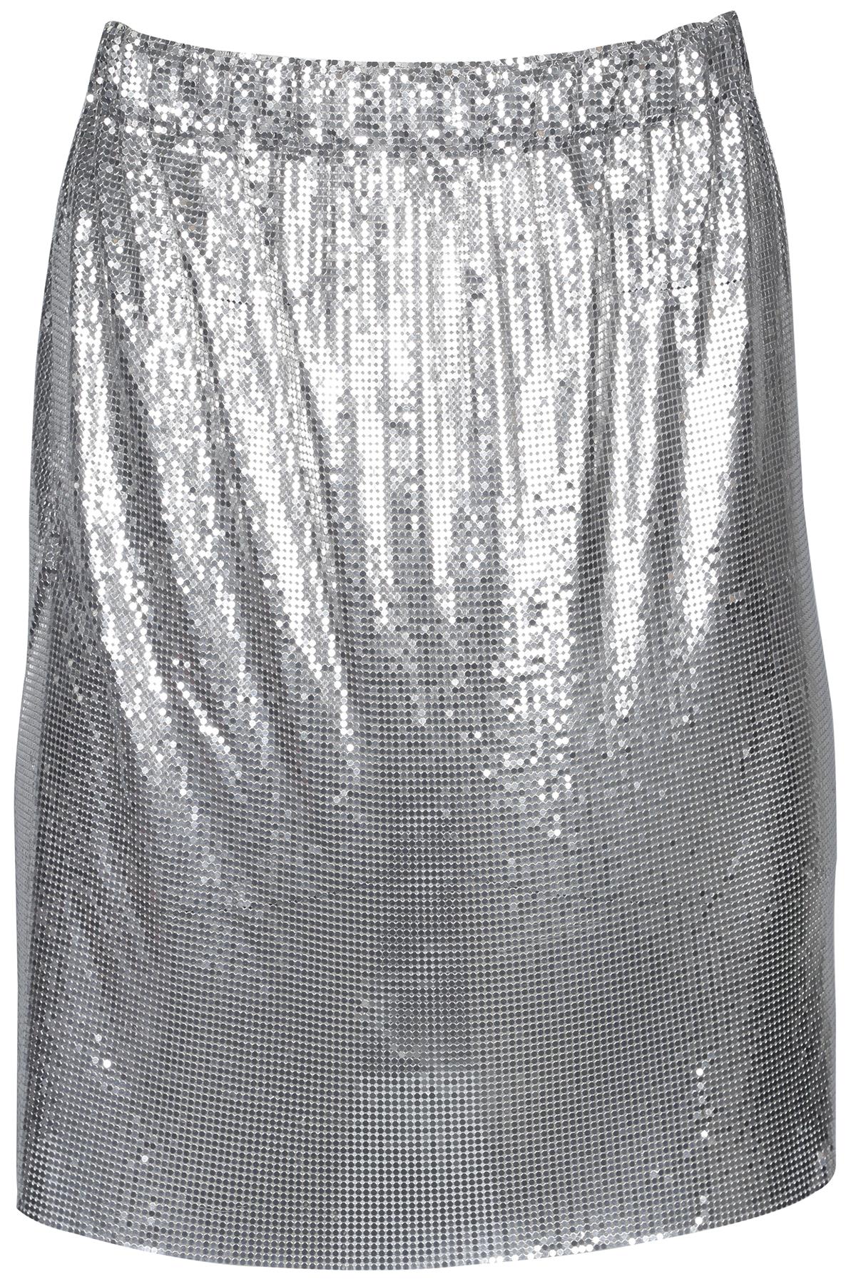 PACO RABANNE SILVER CHAINMAIL MINI SKIRT MEDIUM