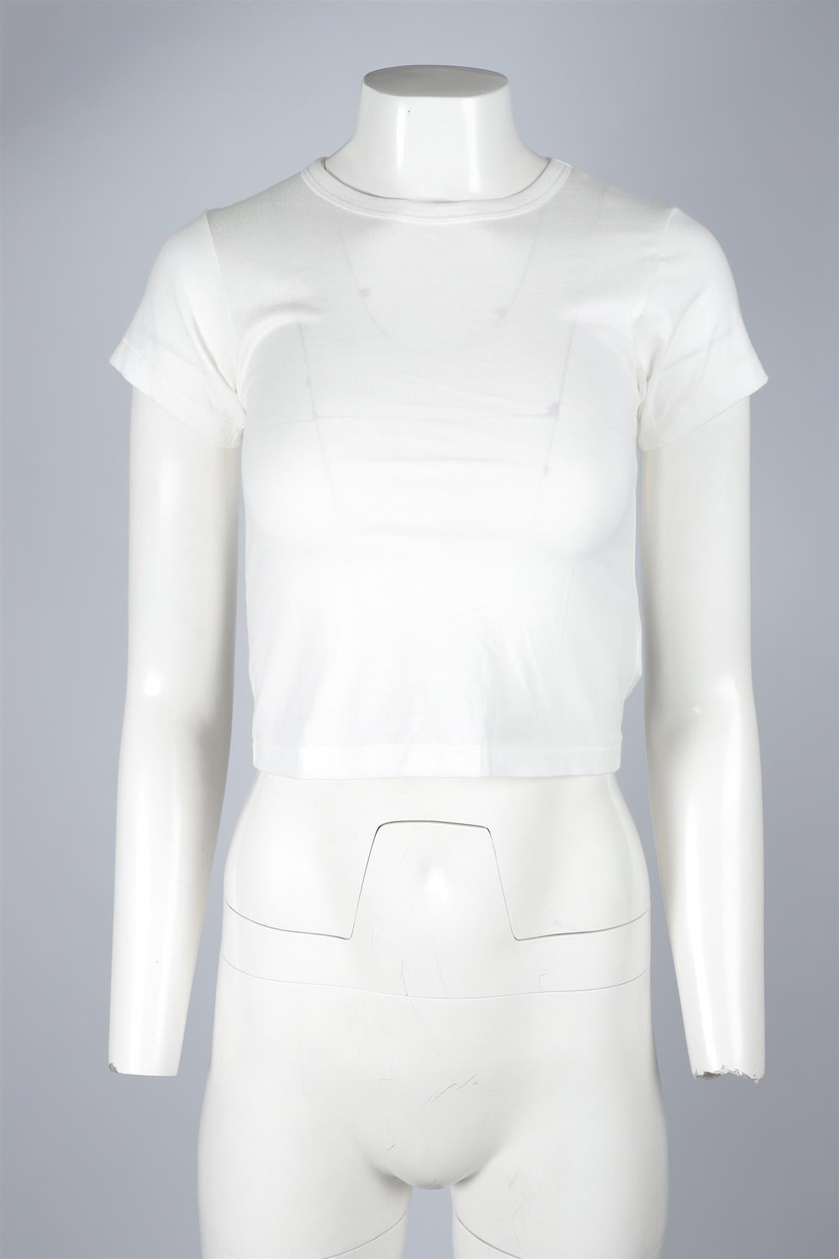 ETERNE WHITE COTTON T-SHIRT XSMALL