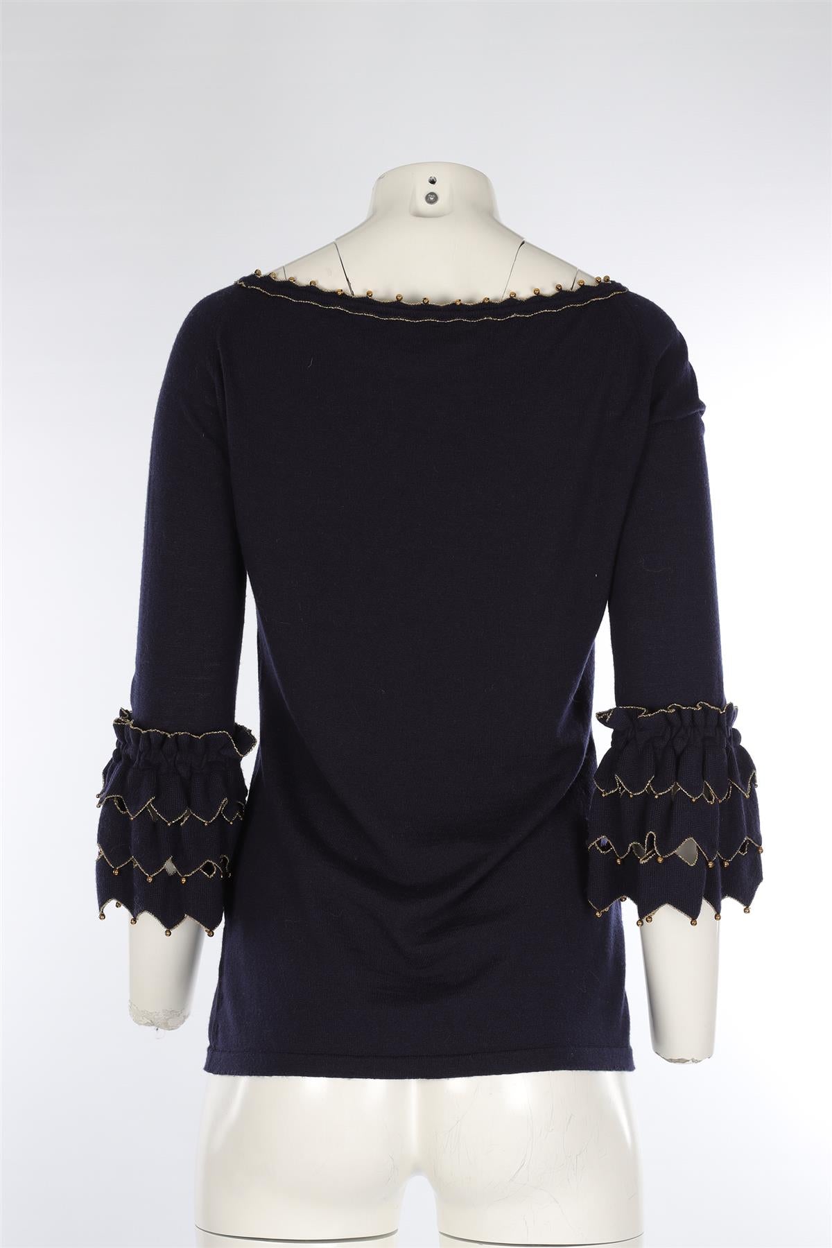 ALEX GORE BROWNE NAVY WOOL SWEATER MEDIUM