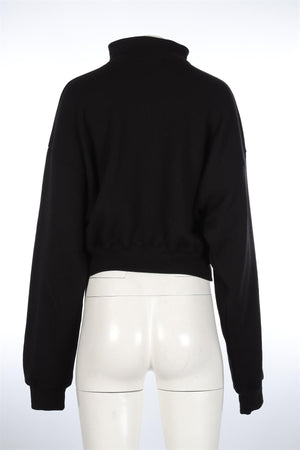 ETERNE BLACK COTTON SWEATSHIRT LARGE