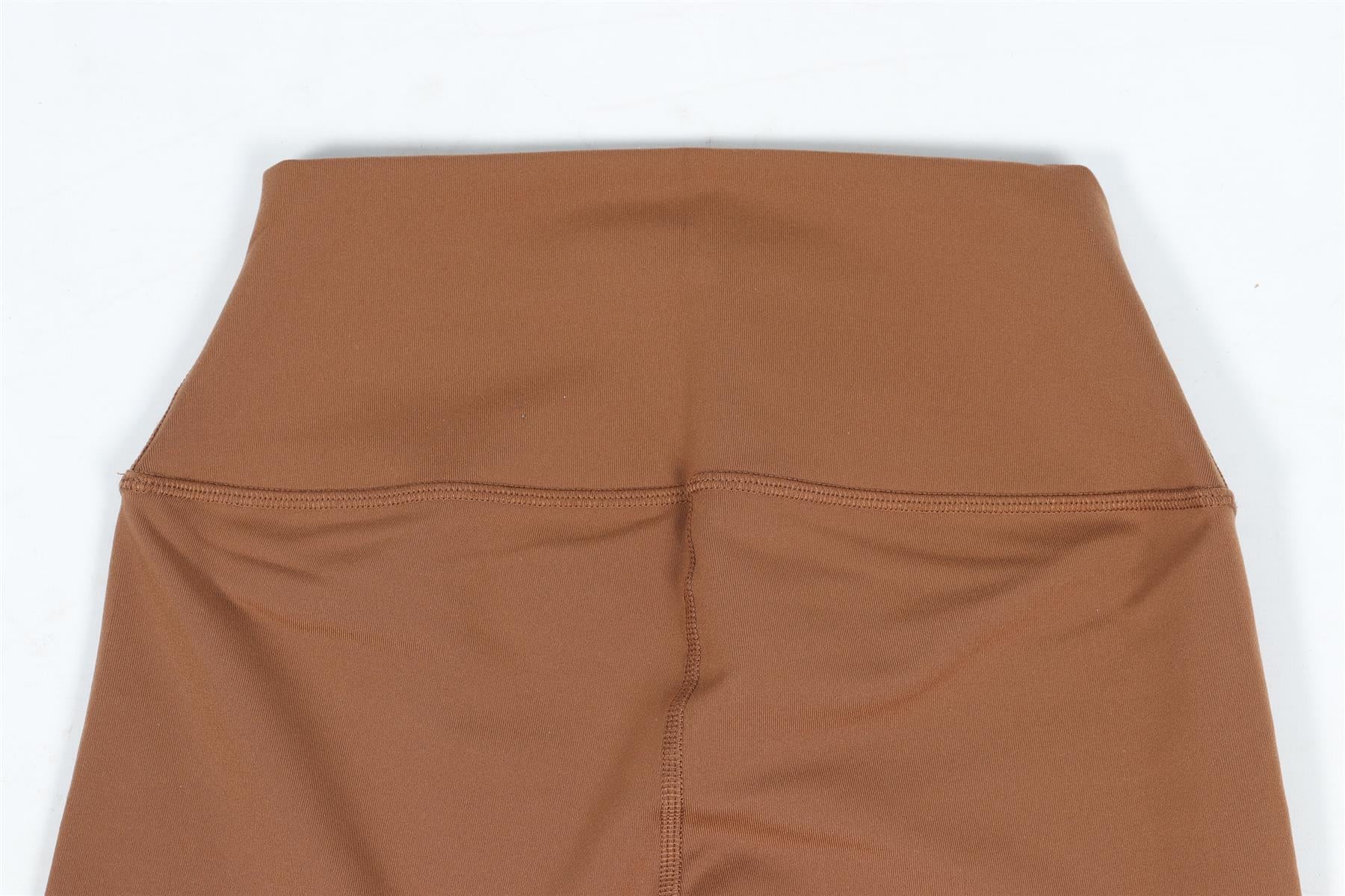 ALO YOGA BROWN JERSEY SHORTS SMALL