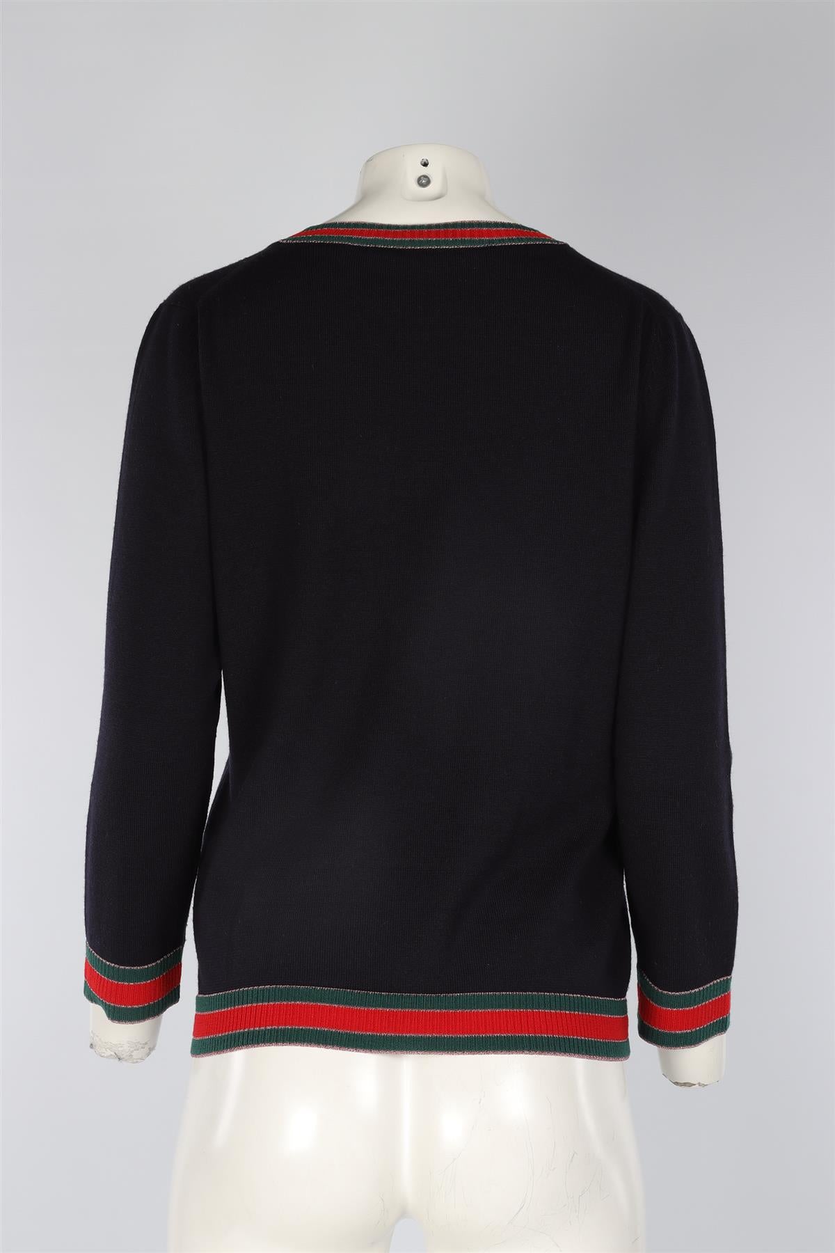GUCCI NAVY WOOL SWEATER XLARGE