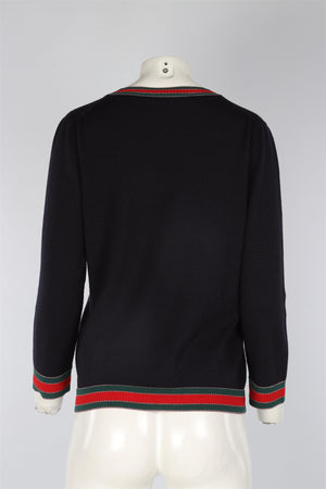 GUCCI NAVY WOOL SWEATER XLARGE
