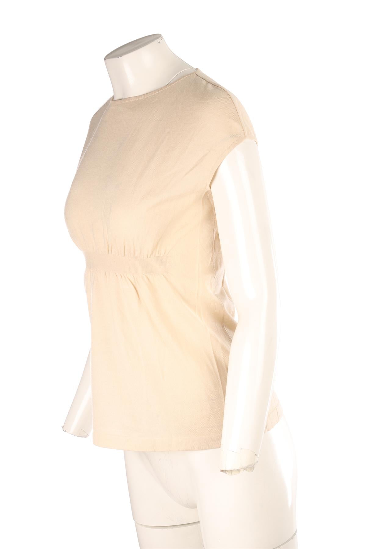 ALEXANDER MCQUEEN BEIGE WOOL TOP MEDIUM