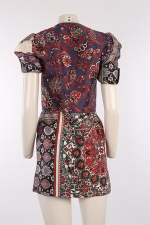 LOUIS VUITTON MULTI 2016 SILK MINI DRESS FR 38 UK 10