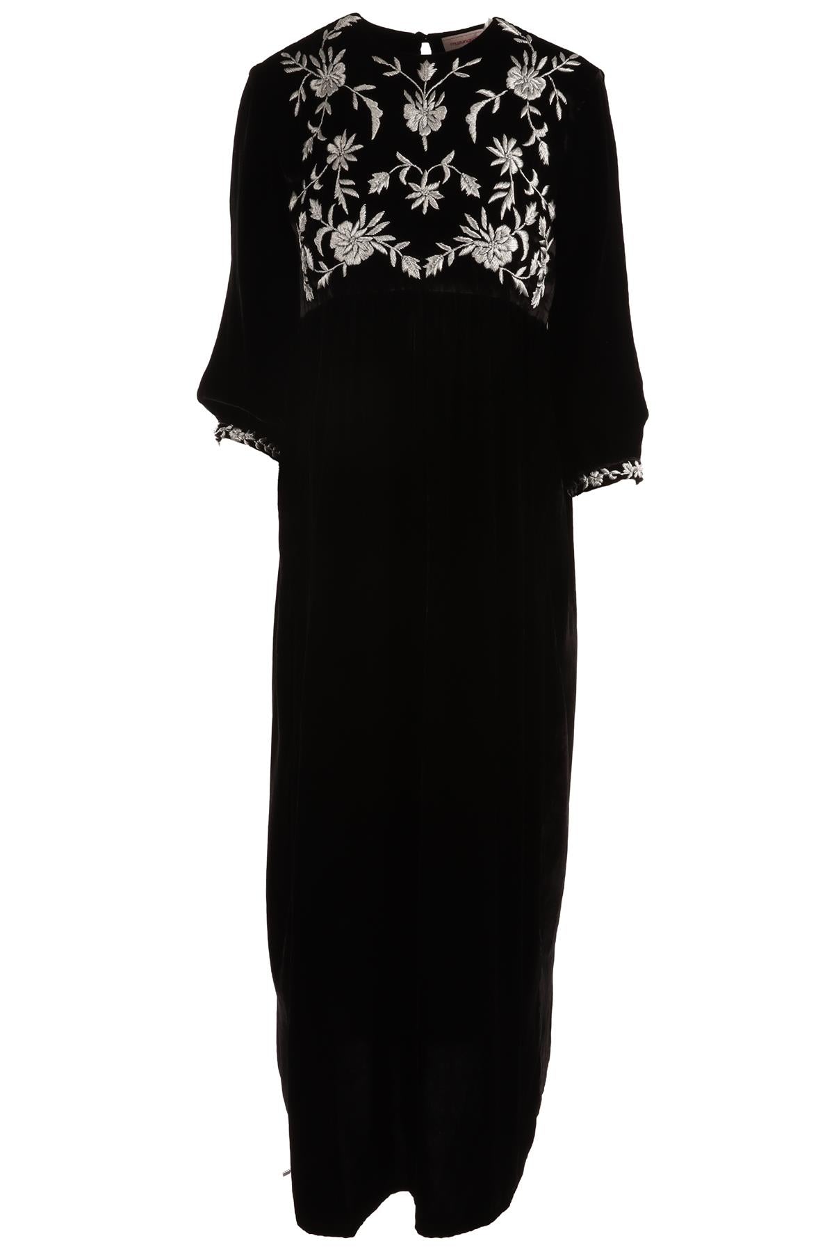 MUZUNGU SISTERS BLACK VELVET MAXI DRESS SMALL