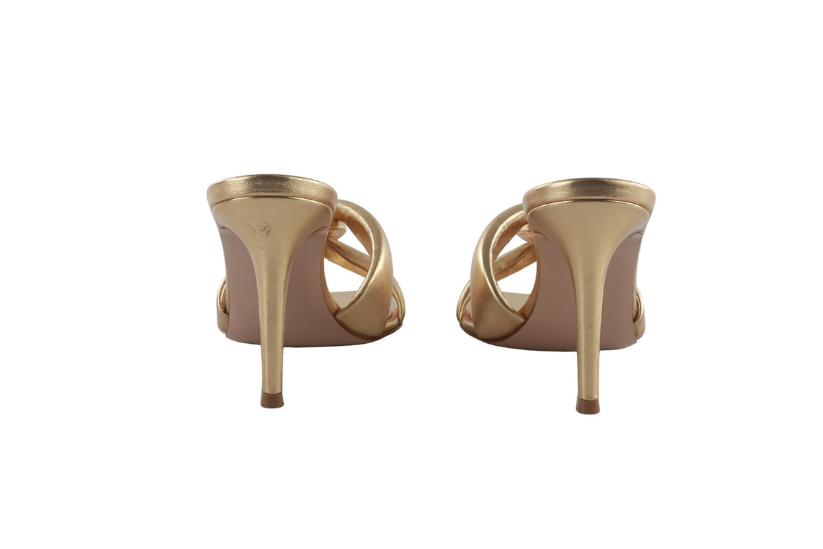 GOLD LEATHER SANDALS
