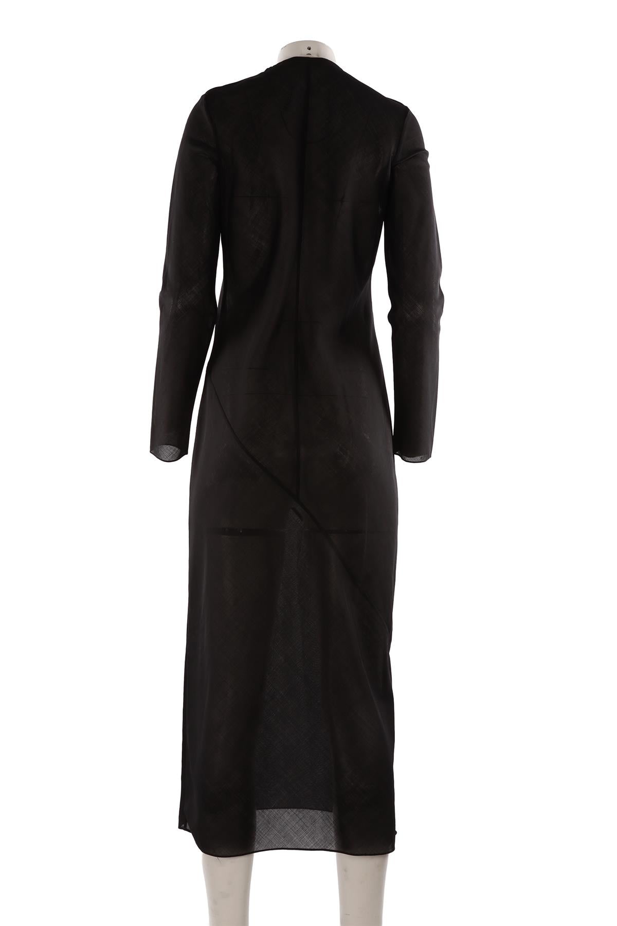 BLACK COTTON MAXI DRESS