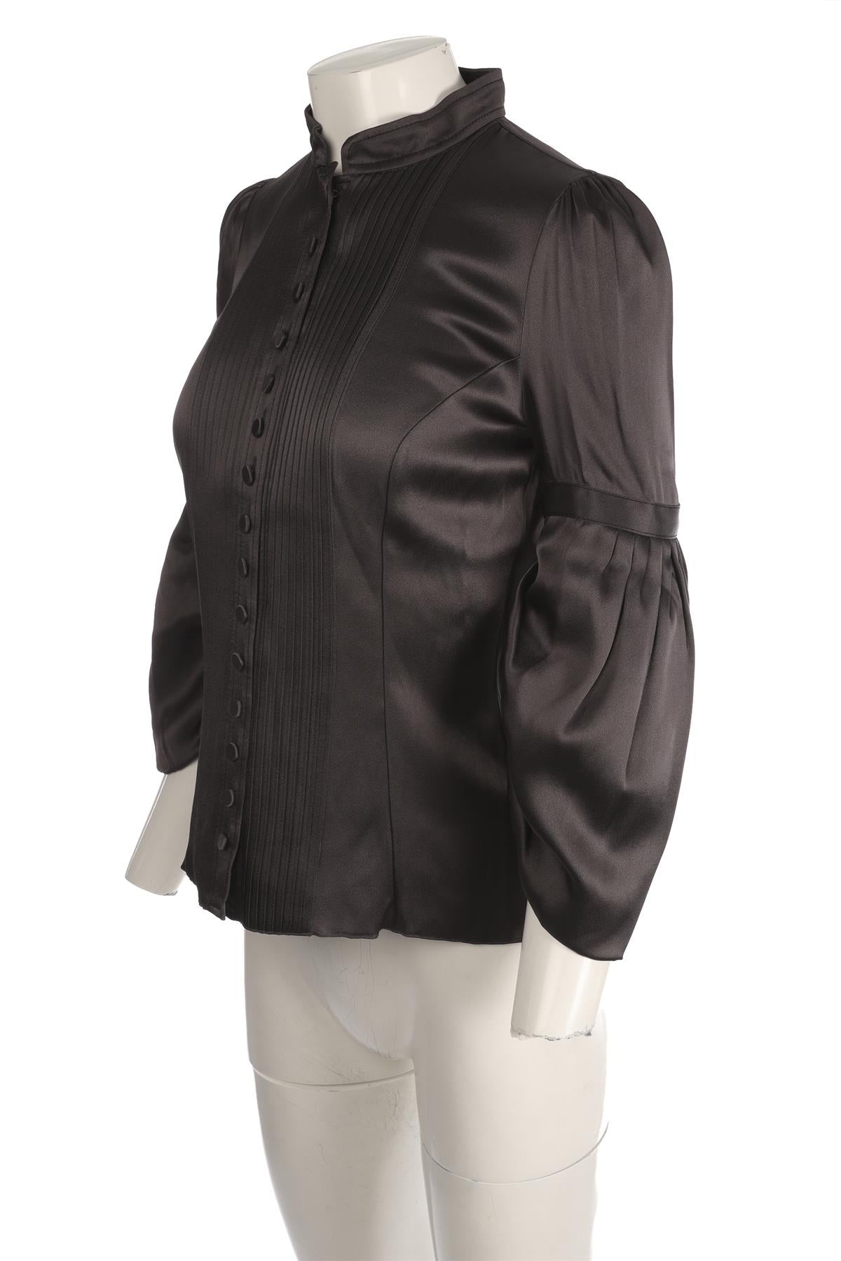 ANDREW GN GREY SATIN TOP FR 38 UK 10