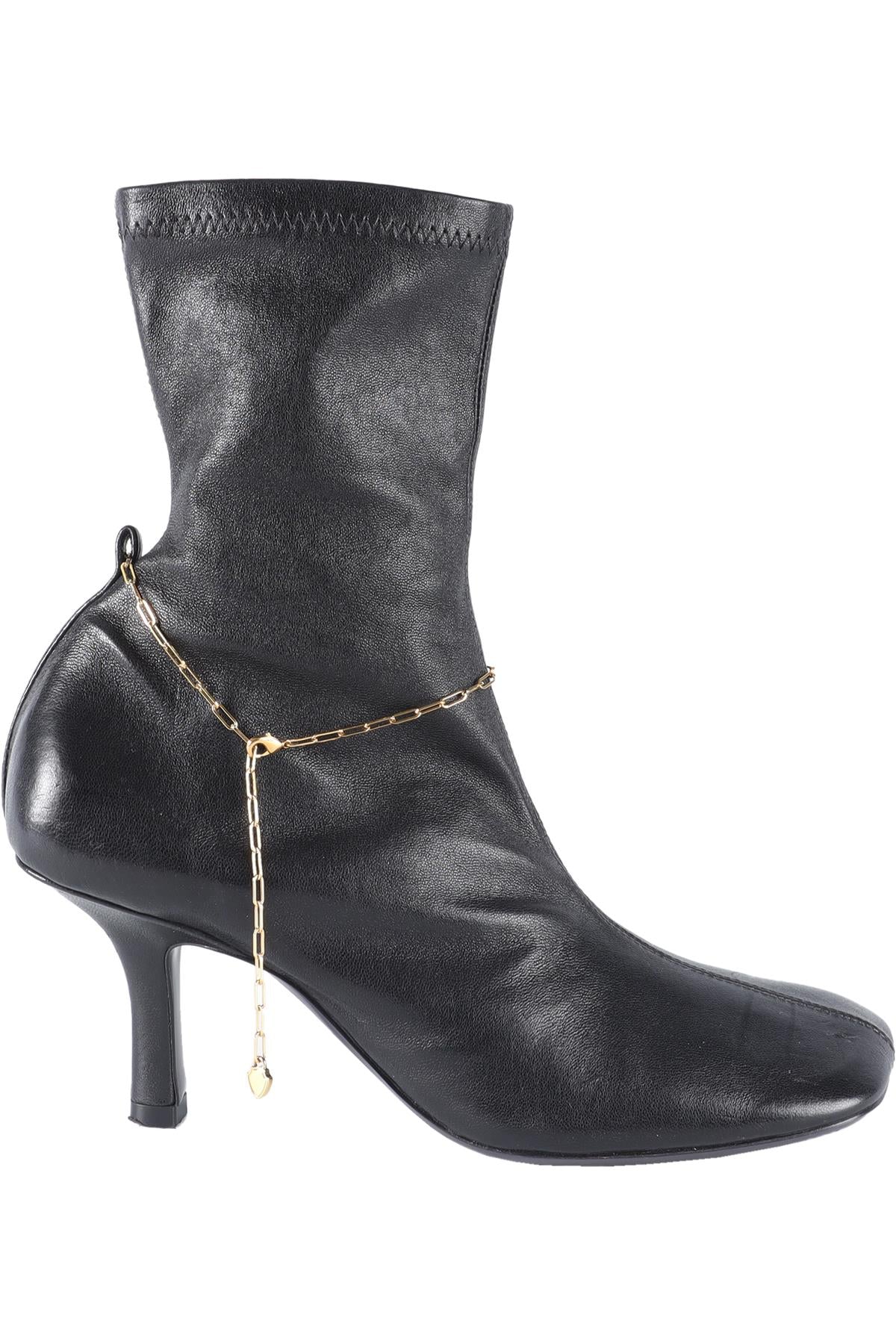 BURBERRY BLACK LEATHER ANKLE BOOTS EU 38.5 UK 5.5 US 8.5