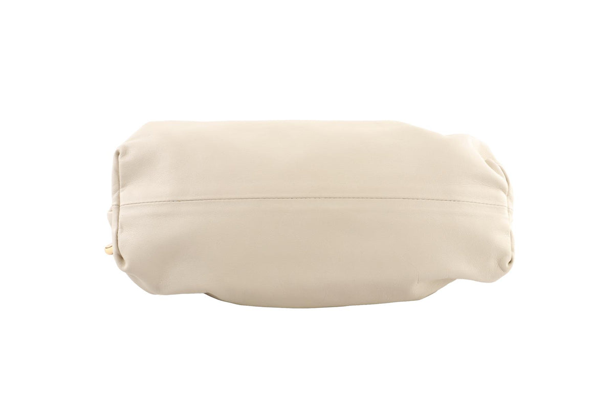 ECRU THE CHAIN POUCH LEATHER SHOULDER BAG