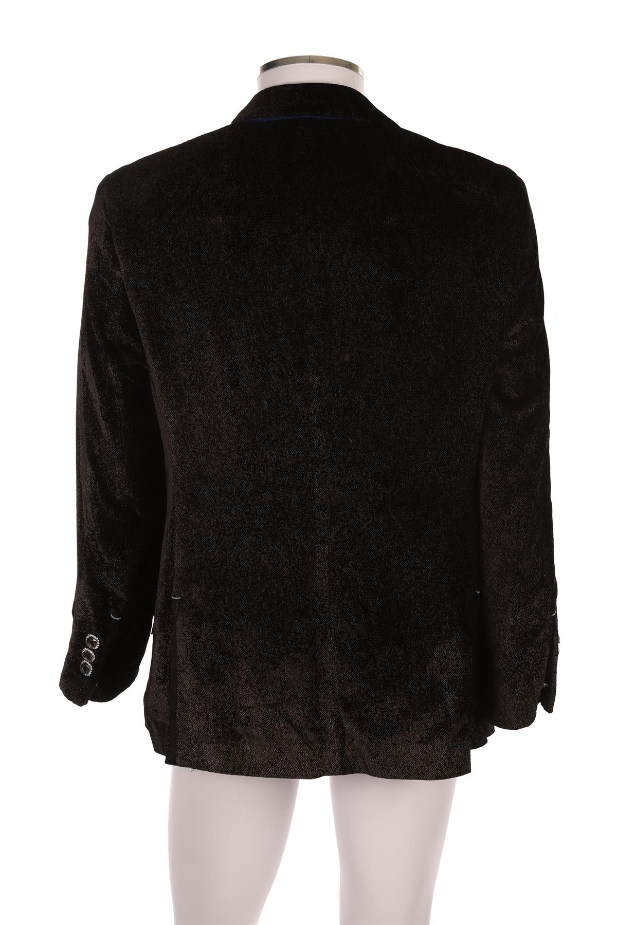 ANGELO GALASSO BLACK MEN'S BLAZER IT 56 UK 46
